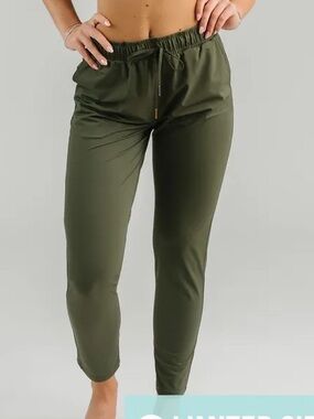 Zyia Olive Drawstring Jogger Pants